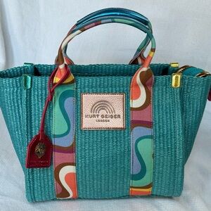 Kurt Geiger Multicolor Woven Tote and Crossbody NWT
